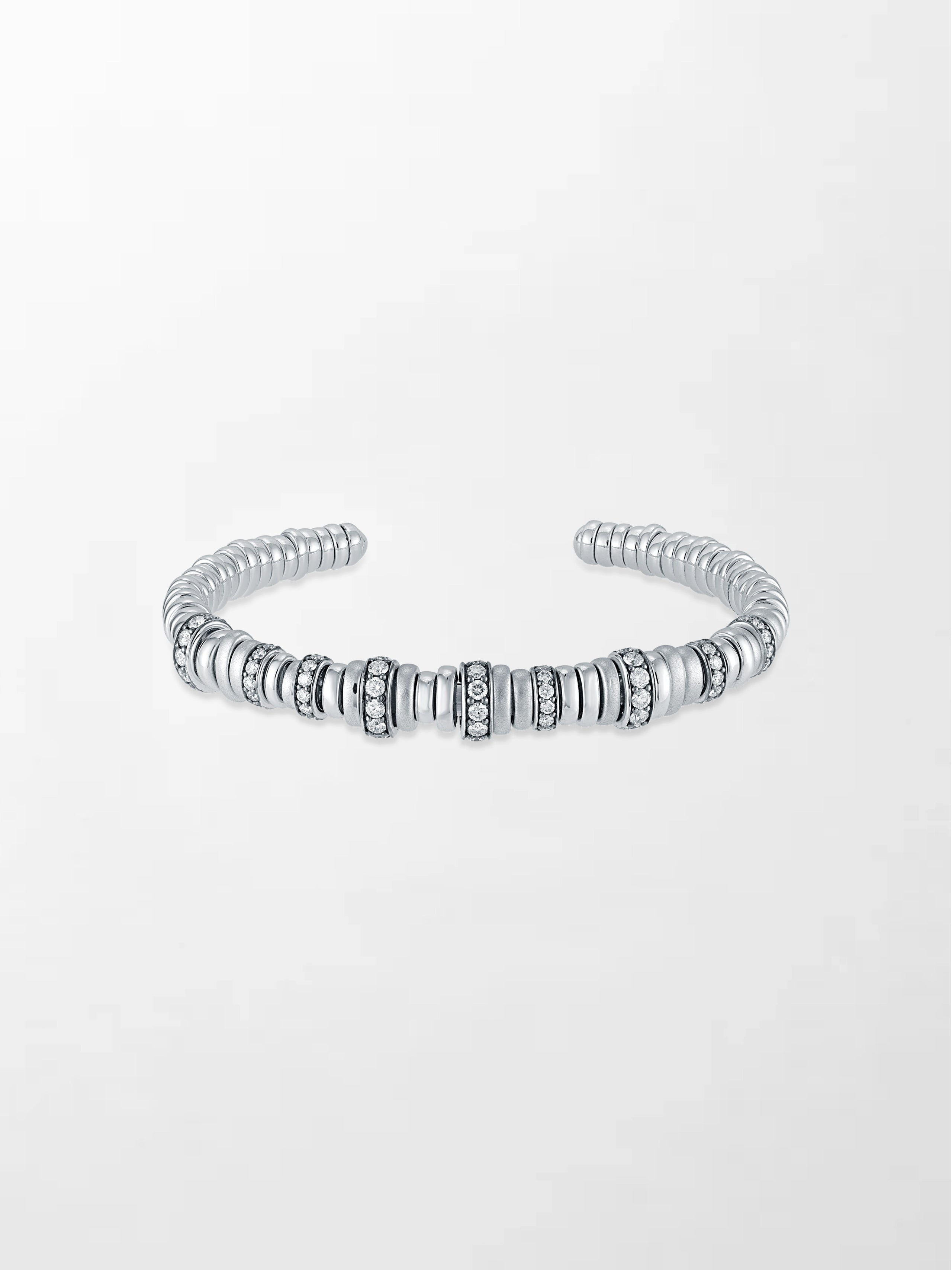 Snow Rondelle Stack Bracelet