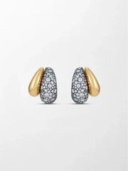 Midnight Dome Pavé Huggies