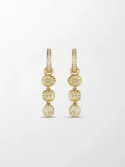 Split Bezel Drop Earrings