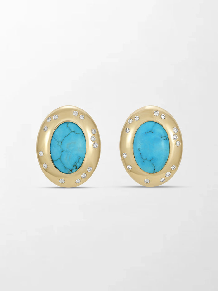 Royal Turquoise Gold Studs