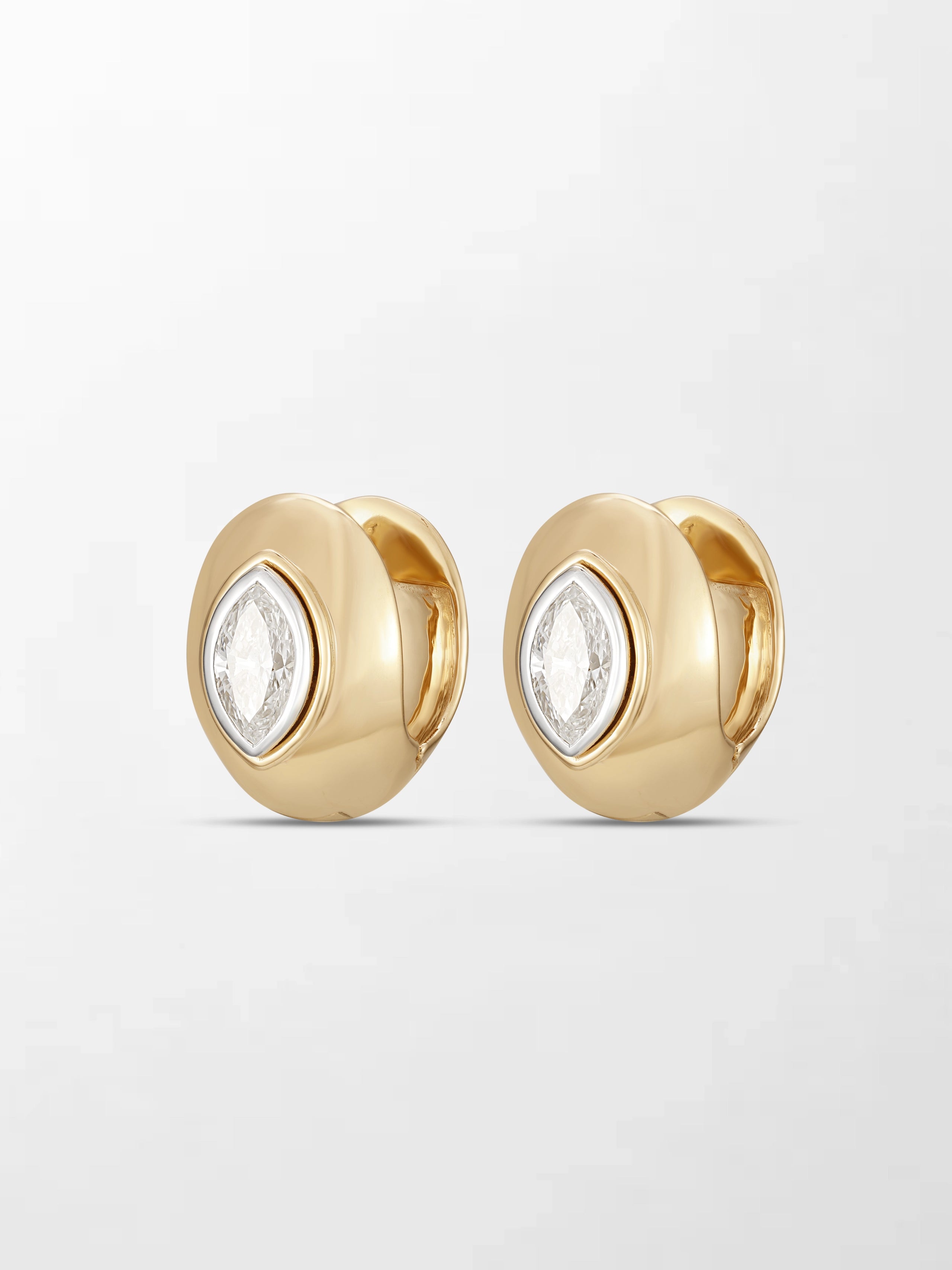 Marquise Curve Huggies