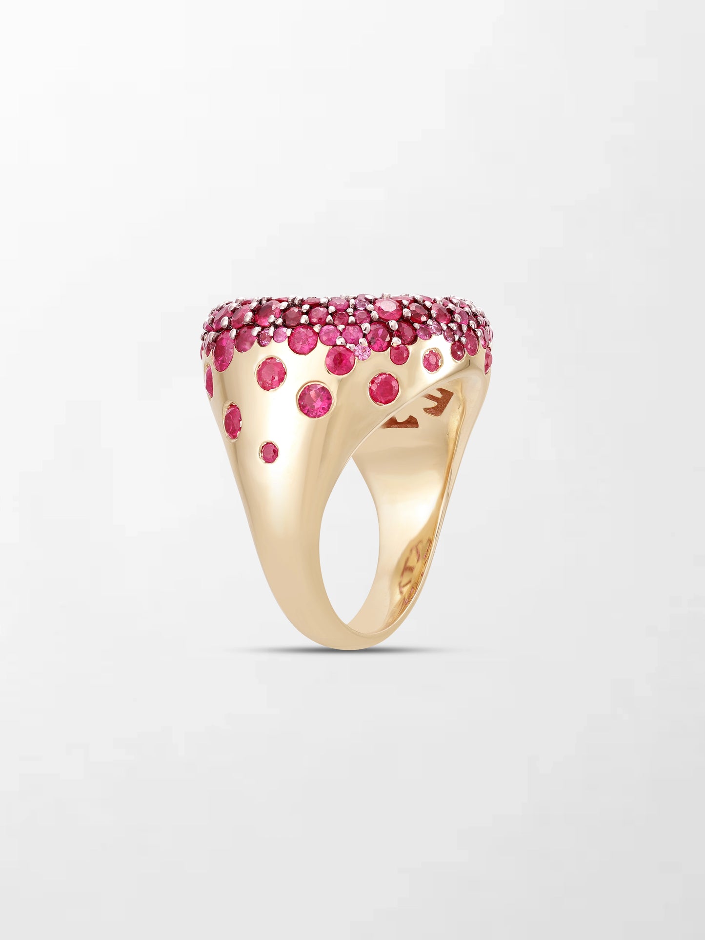 Ruby Cupped Dome Ring