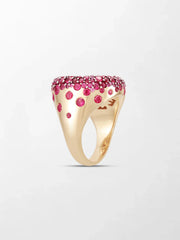 Ruby Cupped Dome Ring