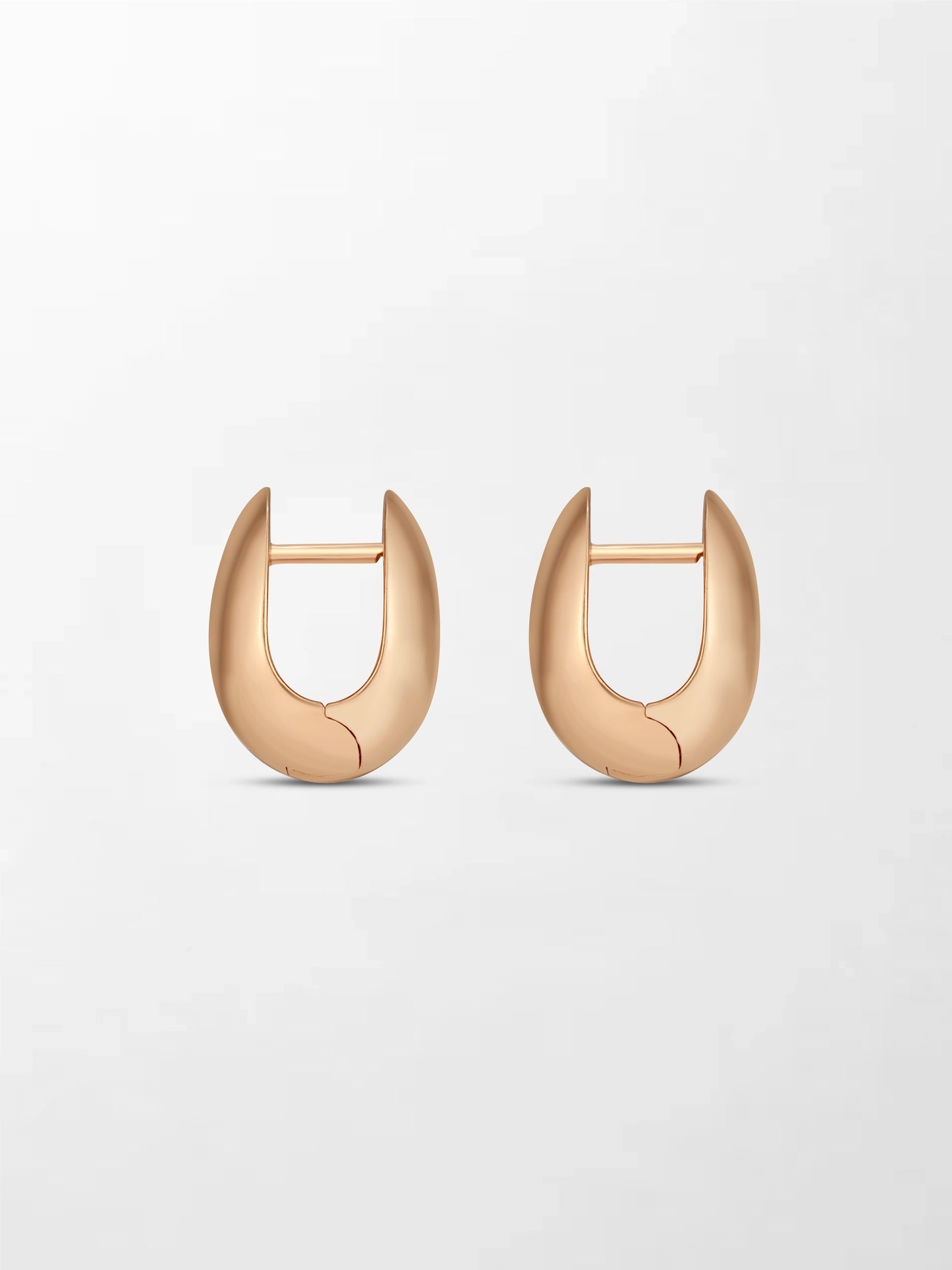 Rose Curve Huggies 14K