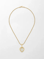 Split Bezel Heartlight Pendant with Ball Chain