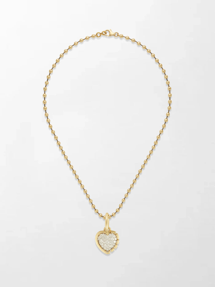 Split Bezel Heartlight Pendant with Ball Chain