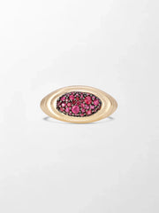 Pavé Rise Ruby Pinky Ring