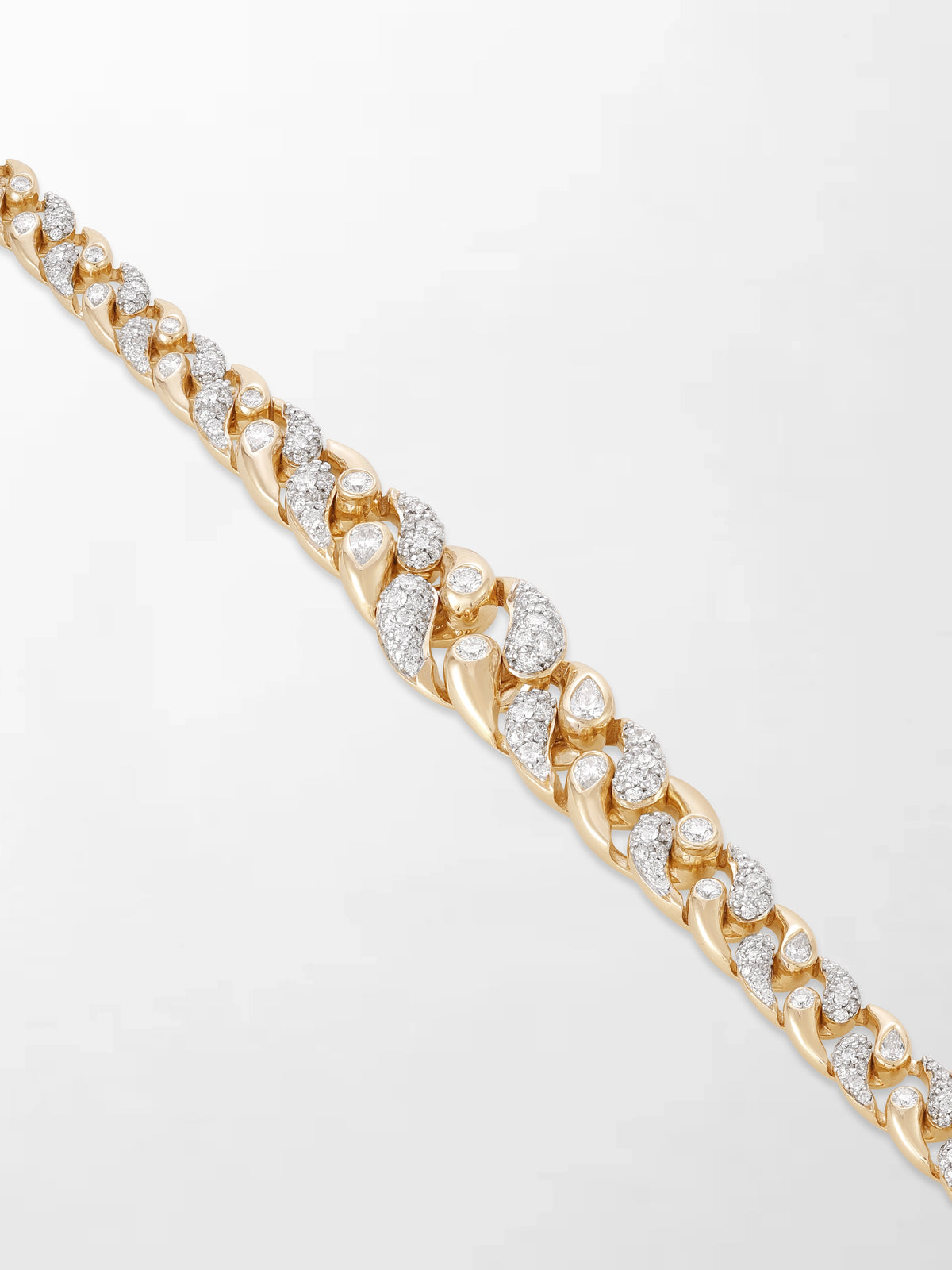 Tapered Cuban Diamond Bracelet