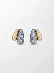 Midnight Dome Pavé Huggies