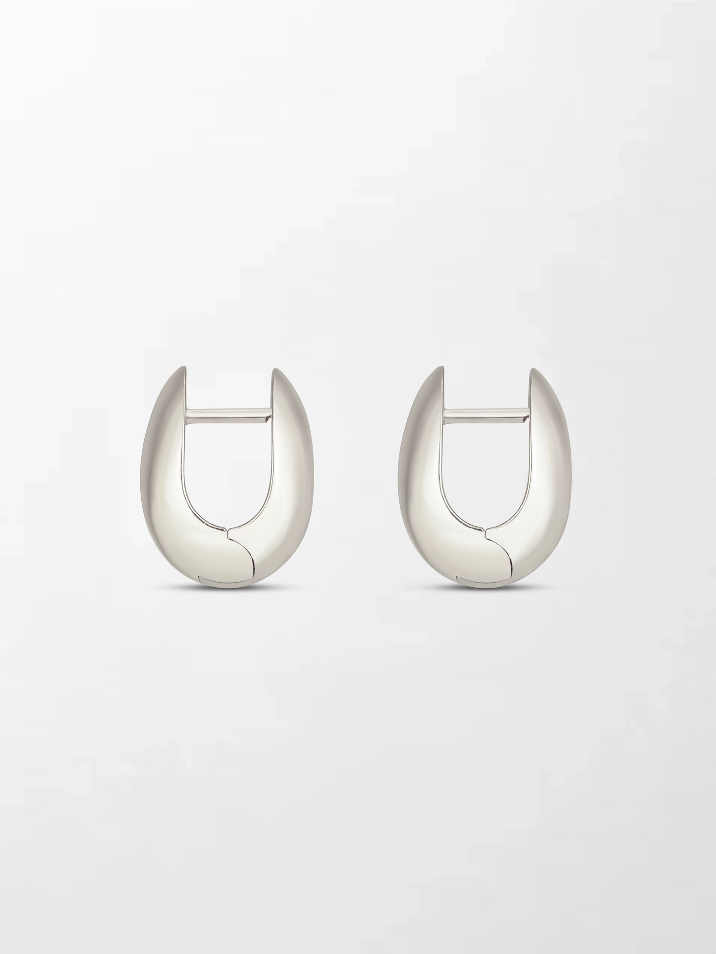 White Gold Curve Huggies