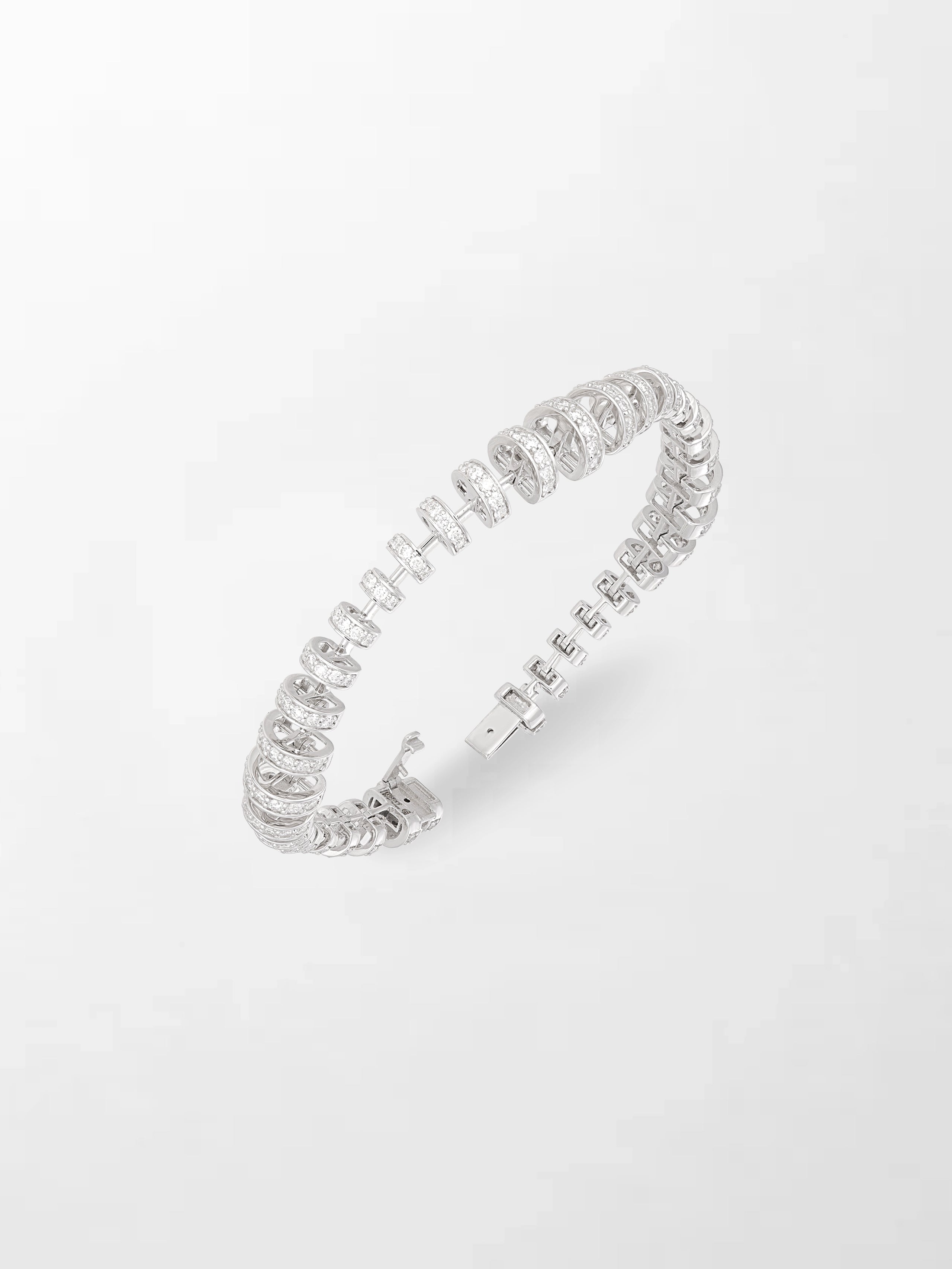 Snow Tapered Roundelle Bracelet