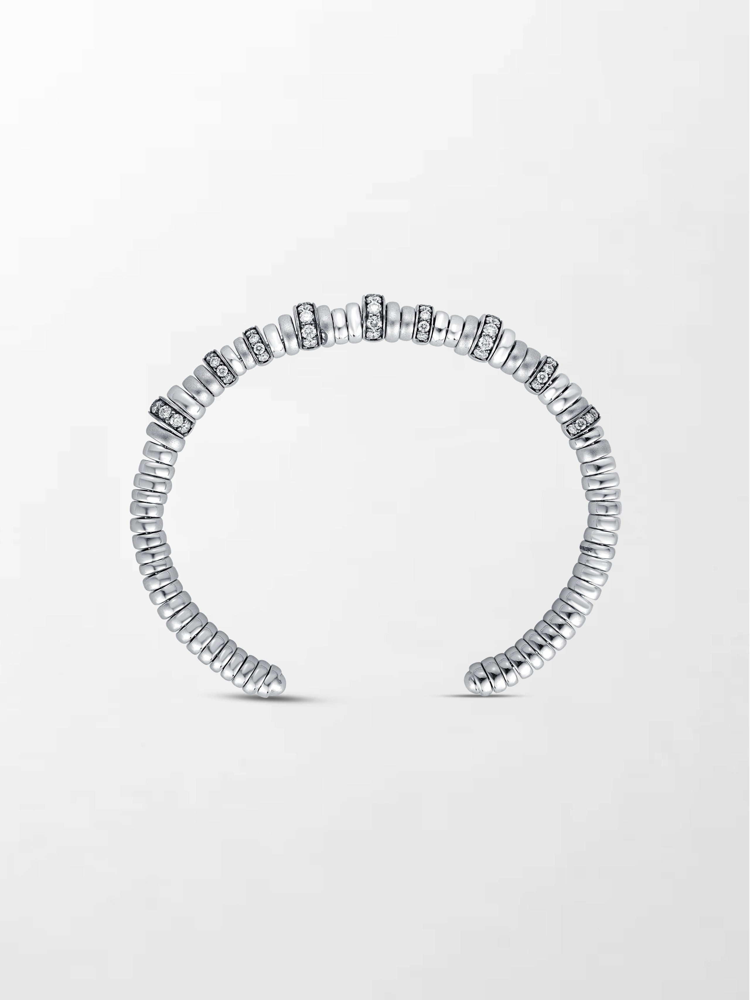 Snow Rondelle Stack Bracelet