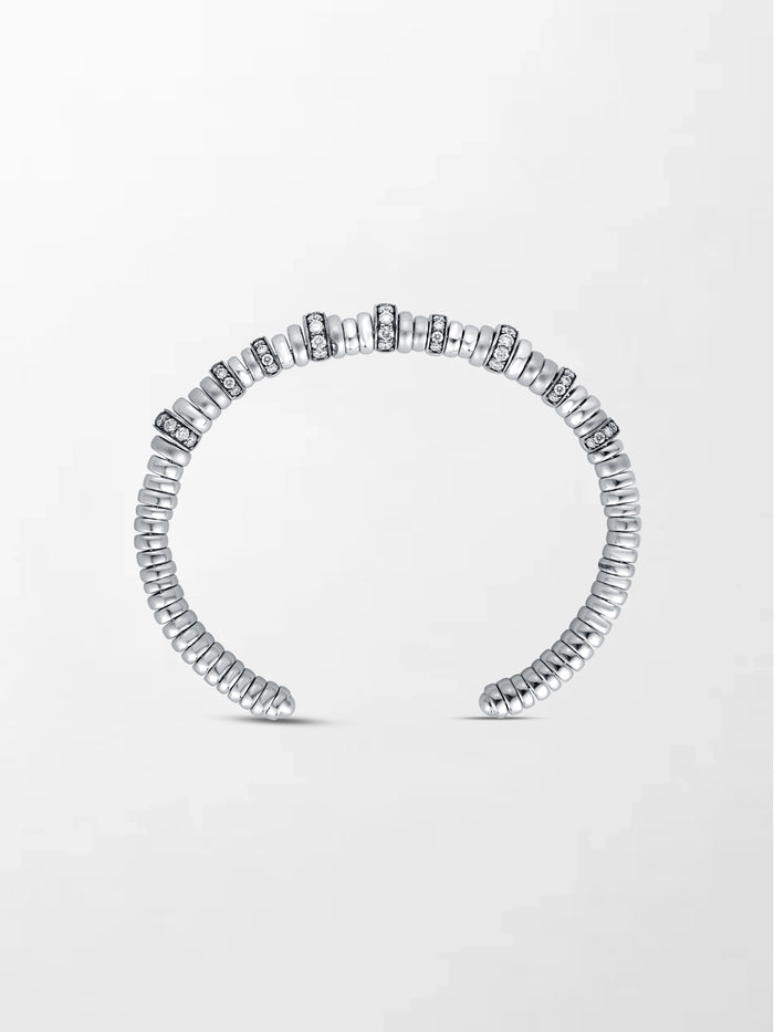Snow Rondelle Stack Bracelet