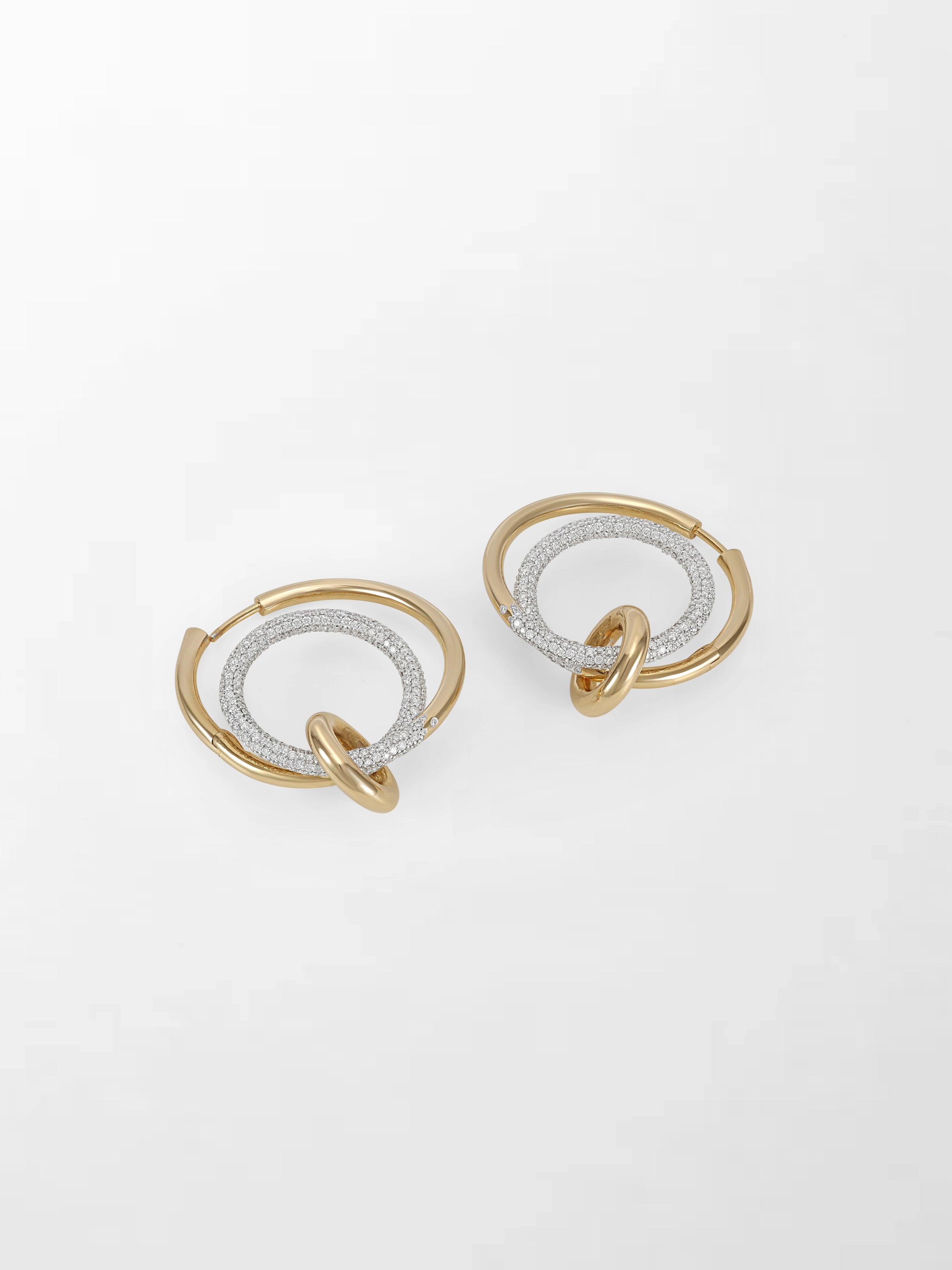 Snow Hoop Drop Earrings
