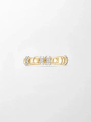 Sleek Grooved Gold Band
