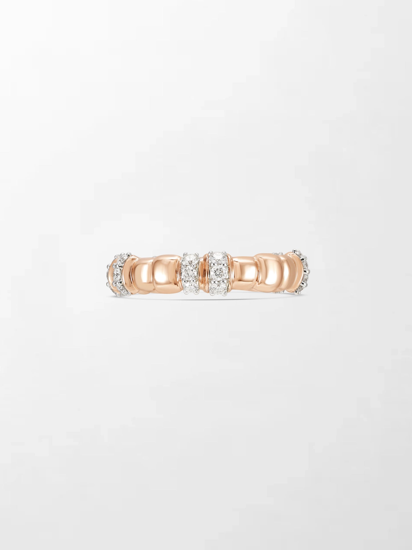 Sleek Rose Grooved Band