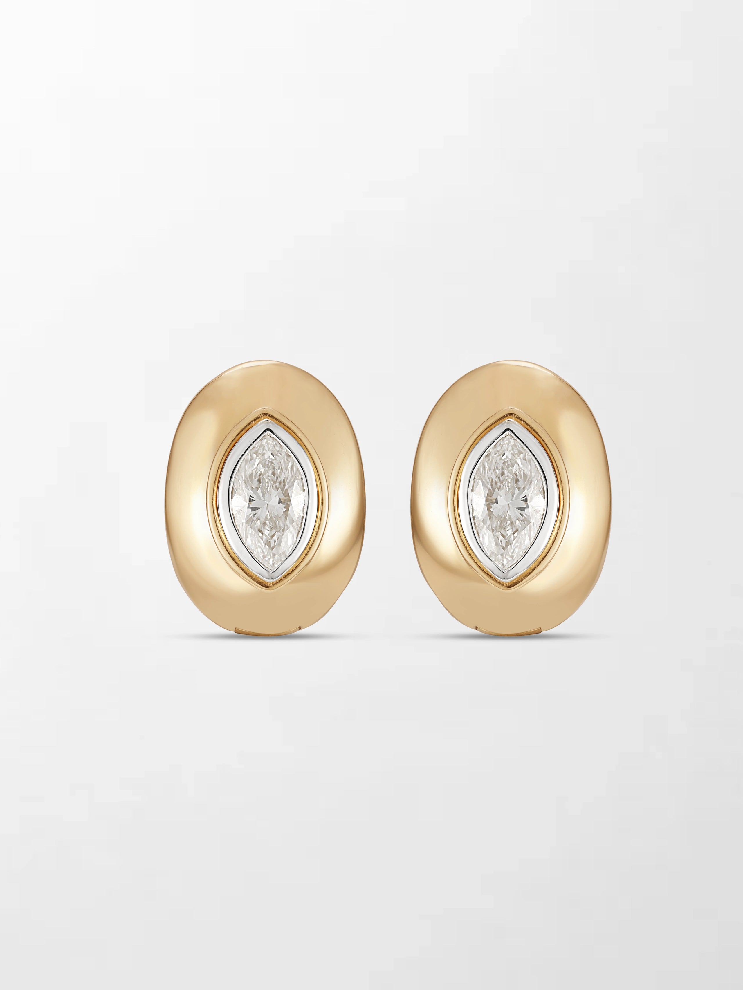 Marquise Curve Huggies