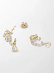 Drop Claw Diamond Earrings