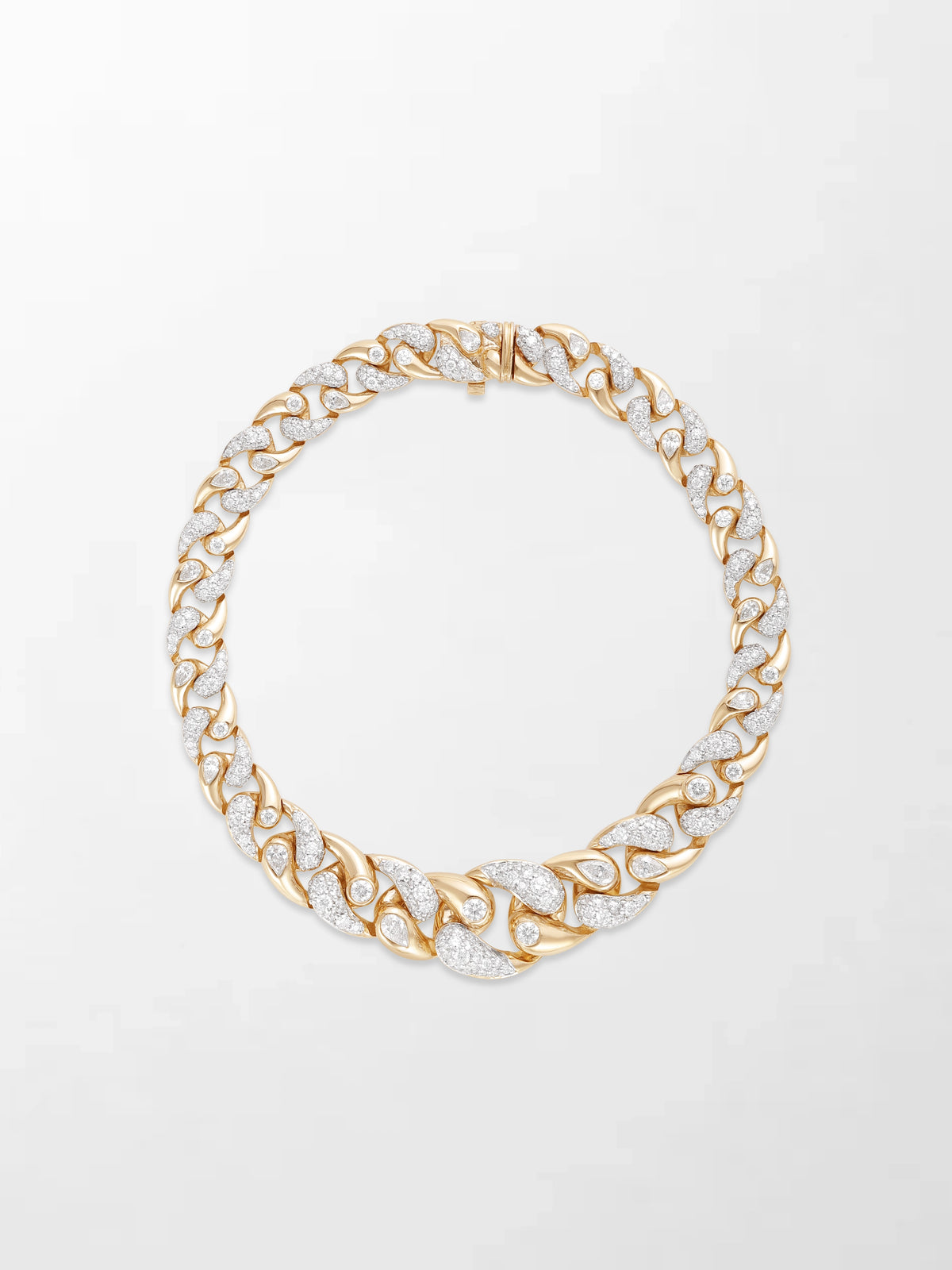 Tapered Cuban Diamond Bracelet