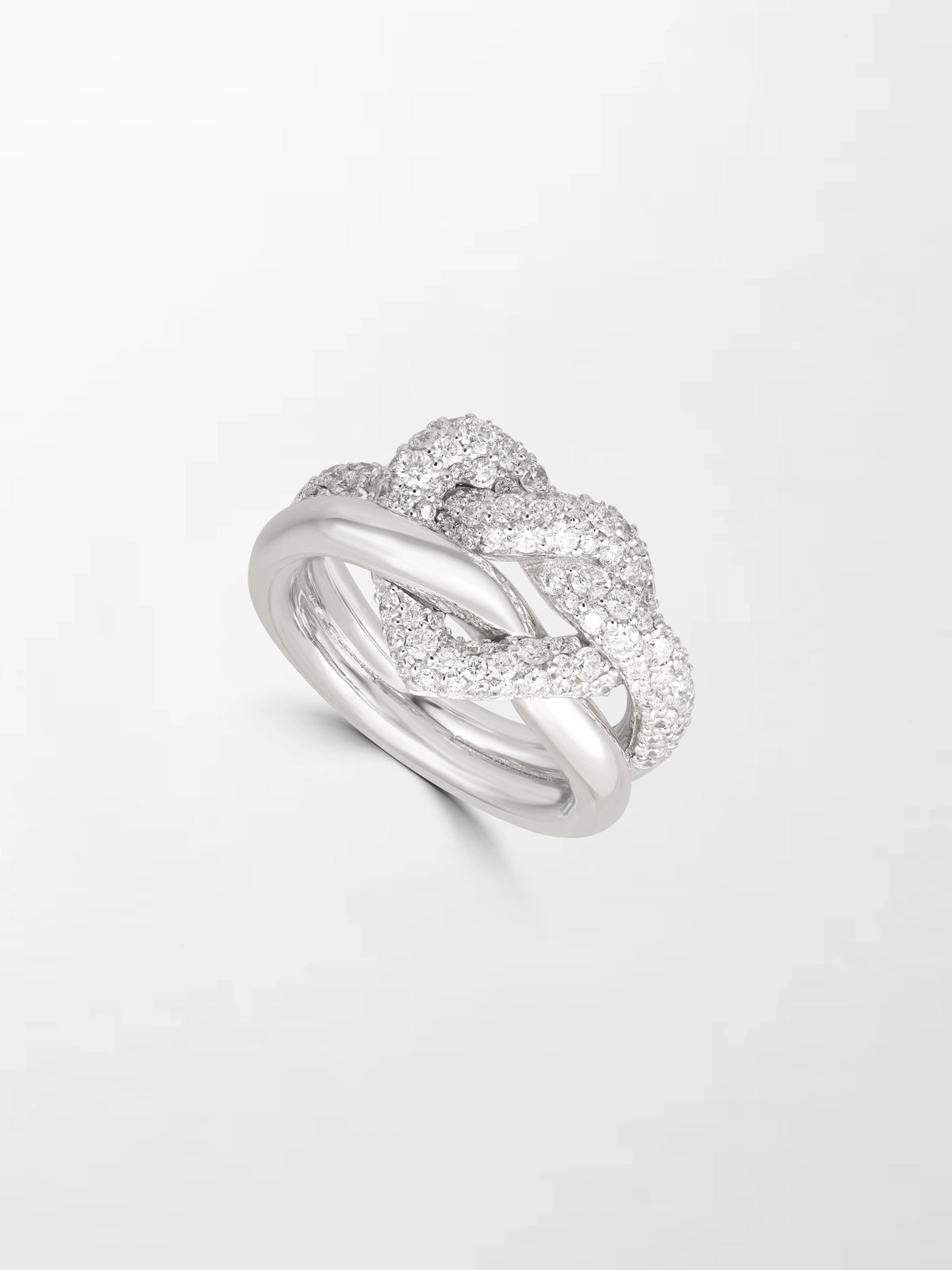 Snow Heartknot Ring