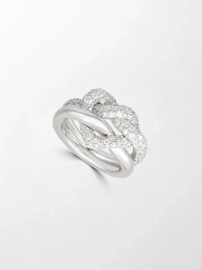 Snow Heartknot Ring
