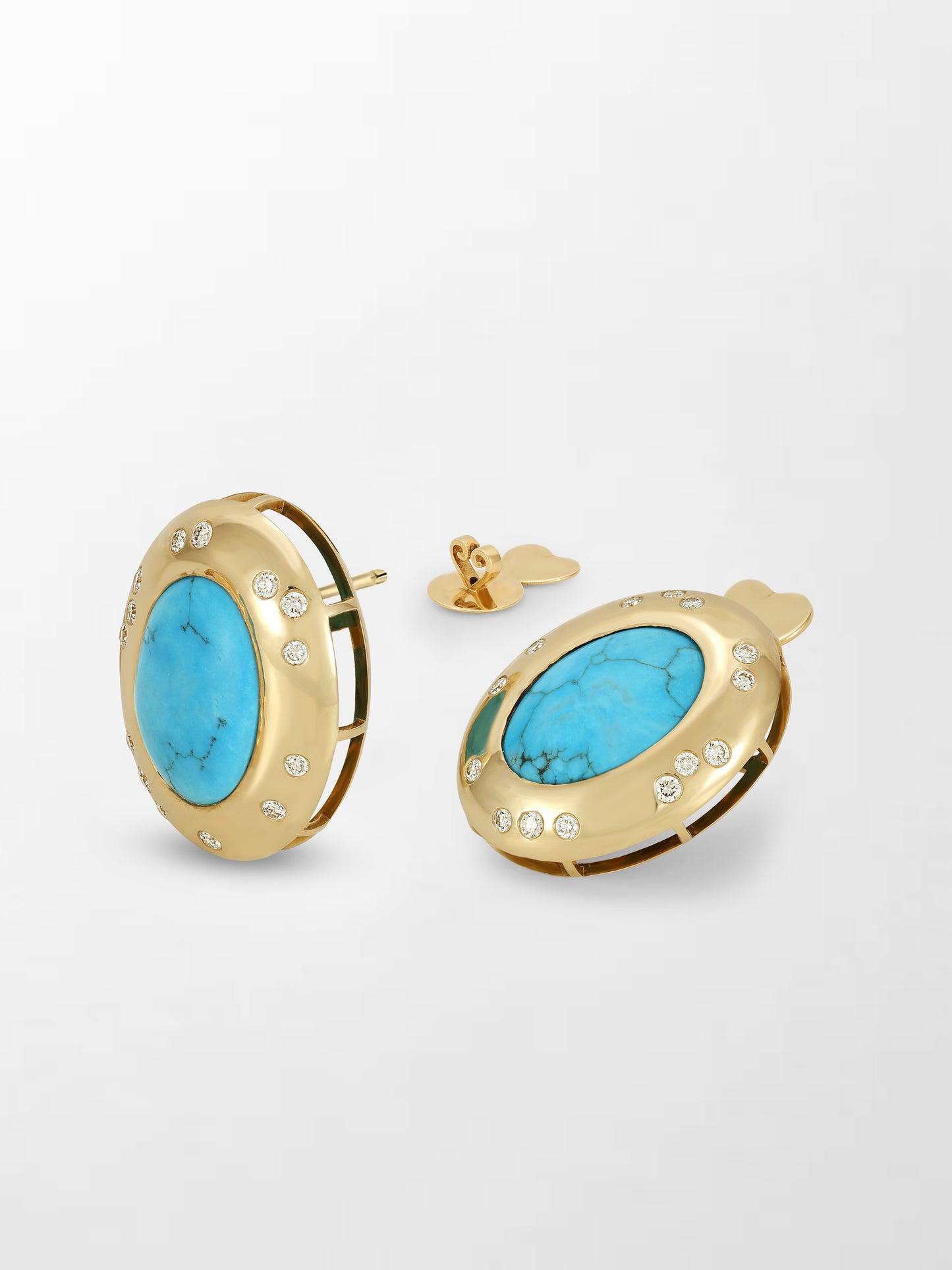 Royal Turquoise Gold Studs