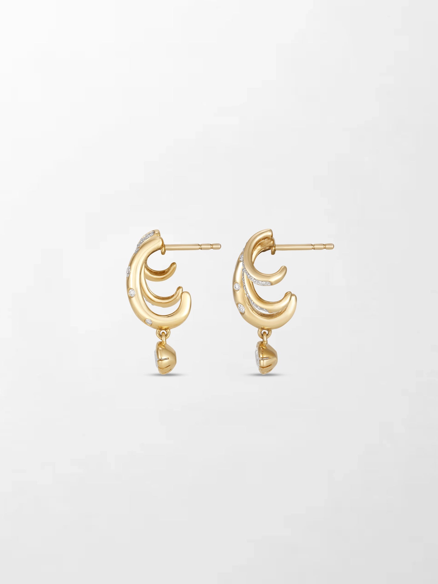 Polkadot Claw Diamond Earrings