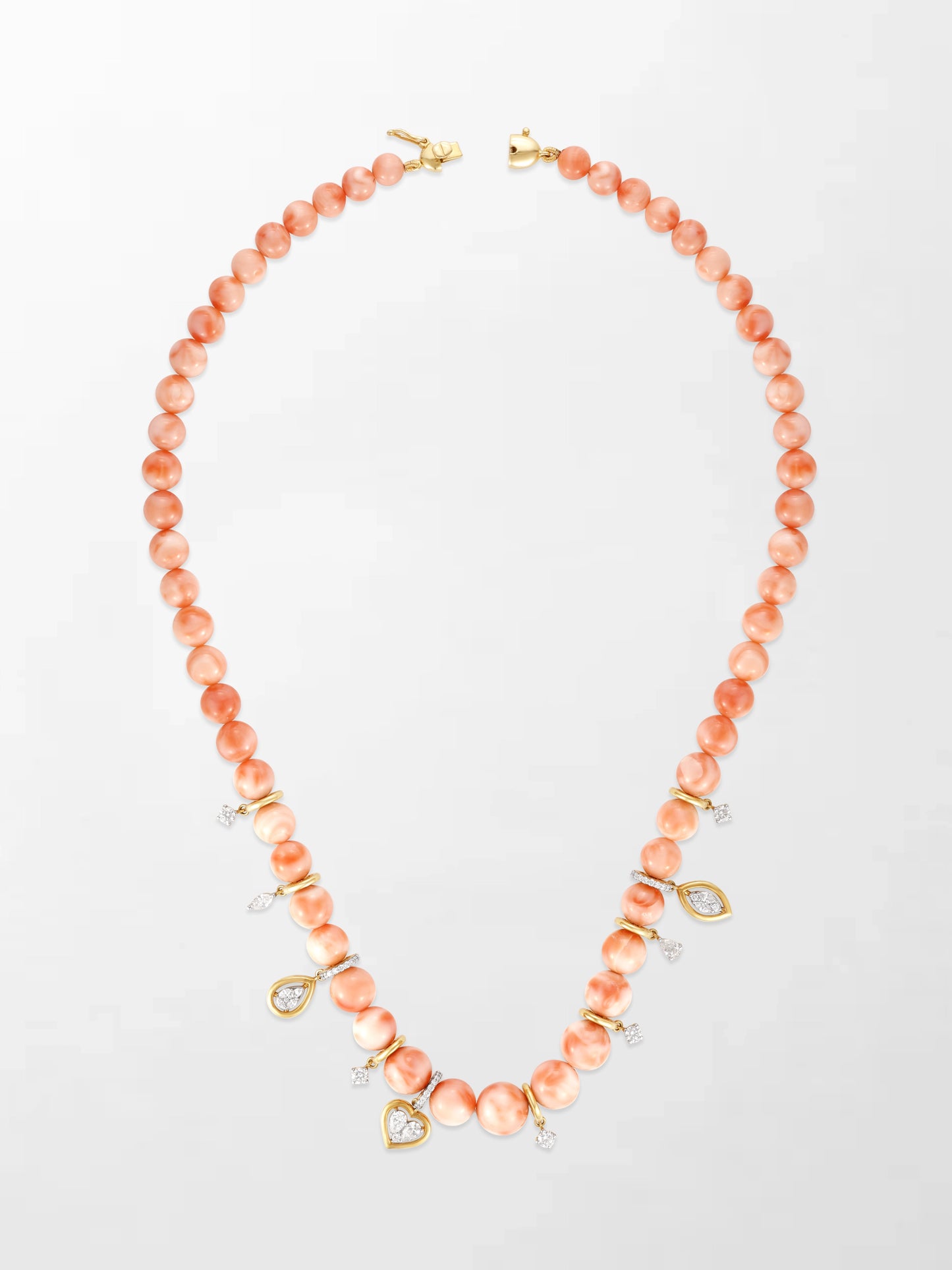 Sunset Coral Charm Necklace