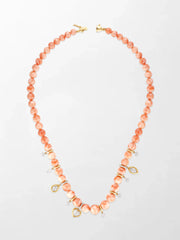 Sunset Coral Charm Necklace