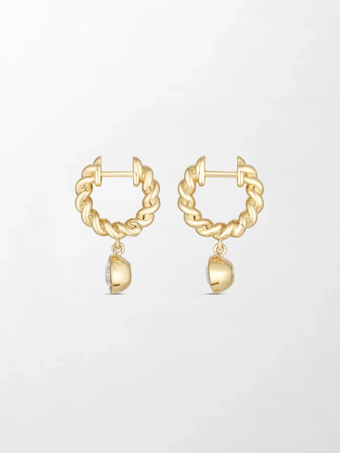 Bezel Drop Earrings