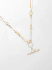 Polka Dot Link T-Bar Chain