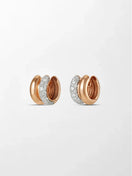 Duo Rose Pavé Huggie