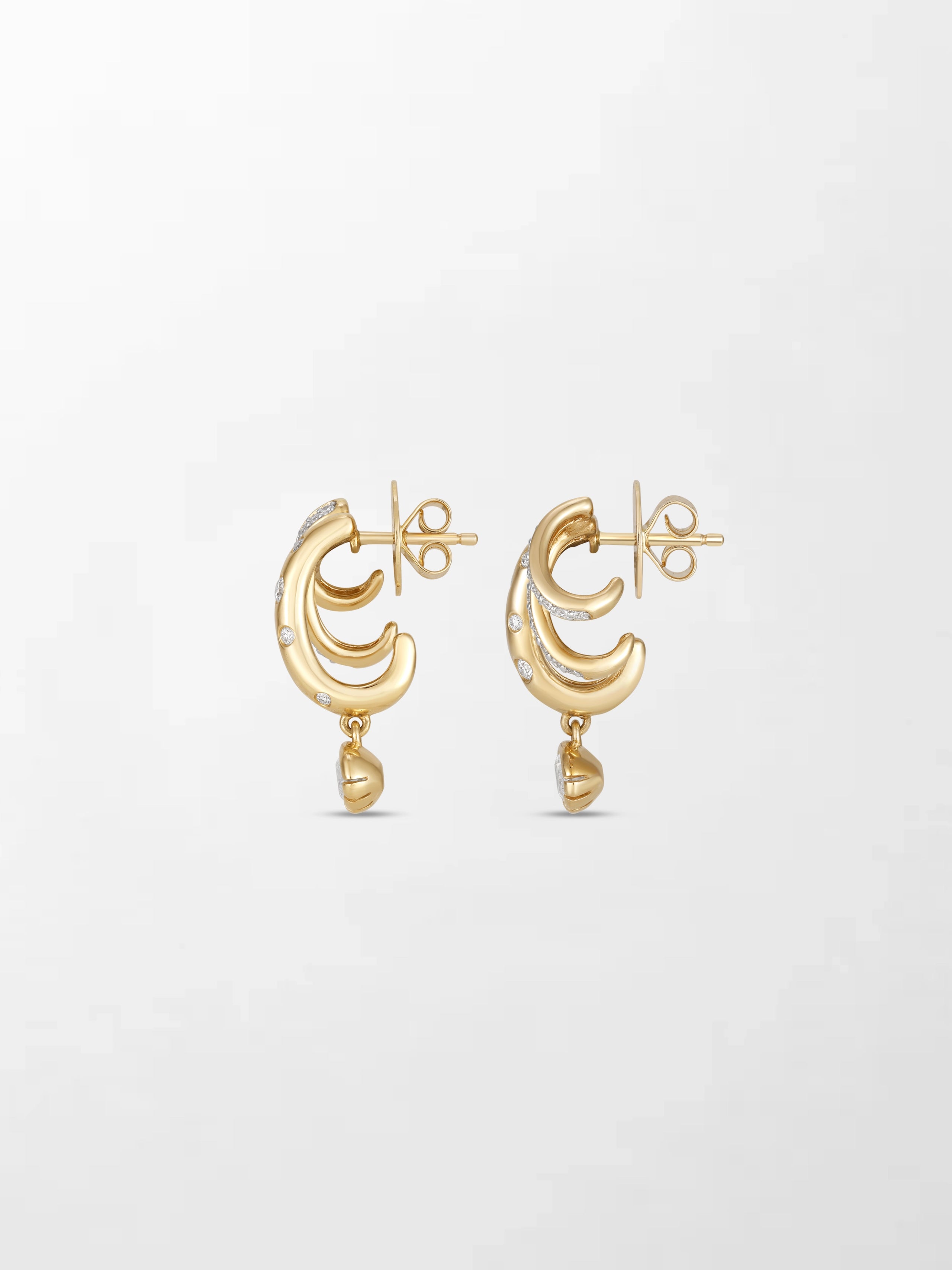 Polkadot Claw Diamond Earrings