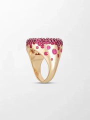Ruby Cupped Dome Ring