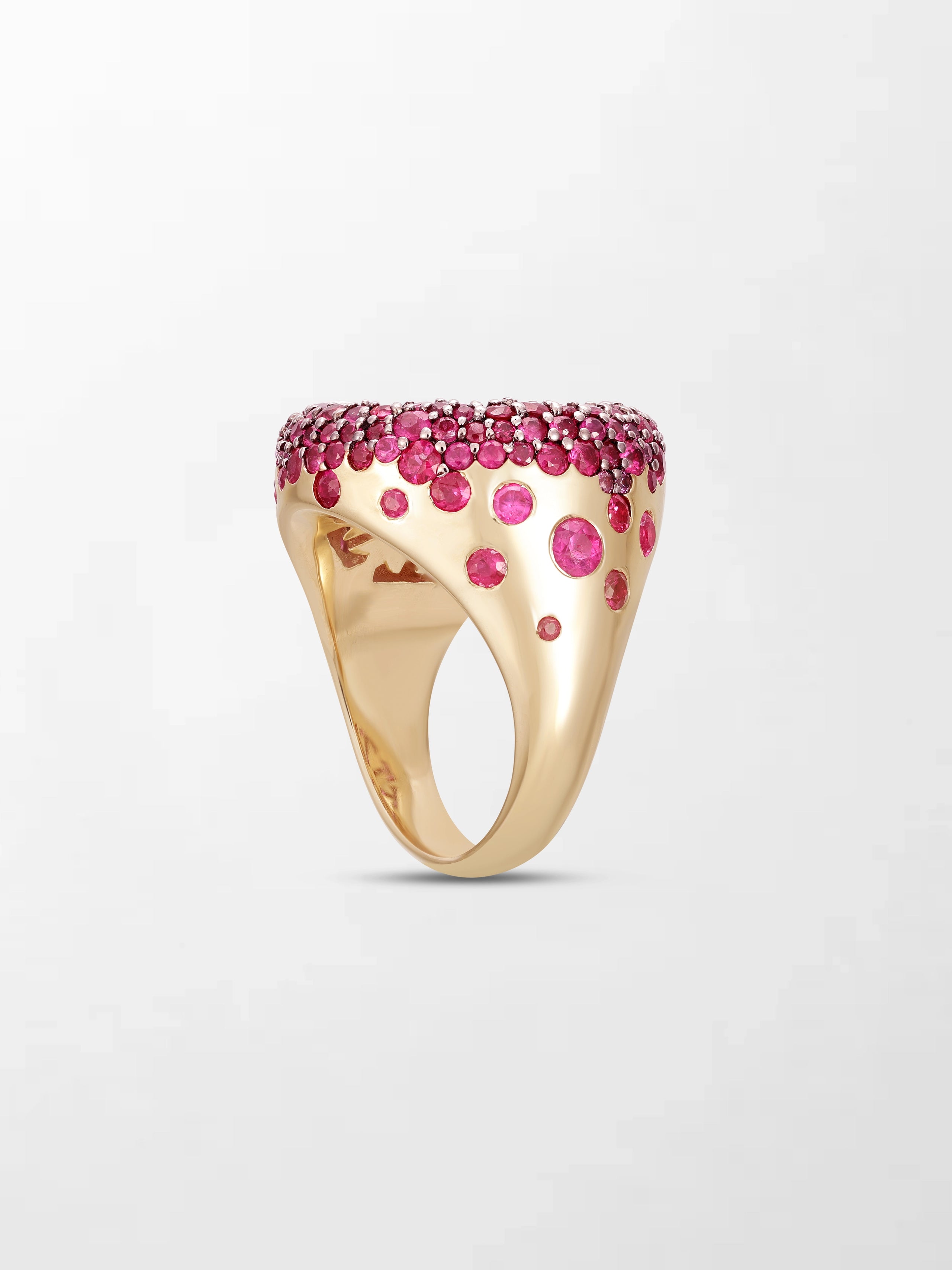 Ruby Cupped Dome Ring