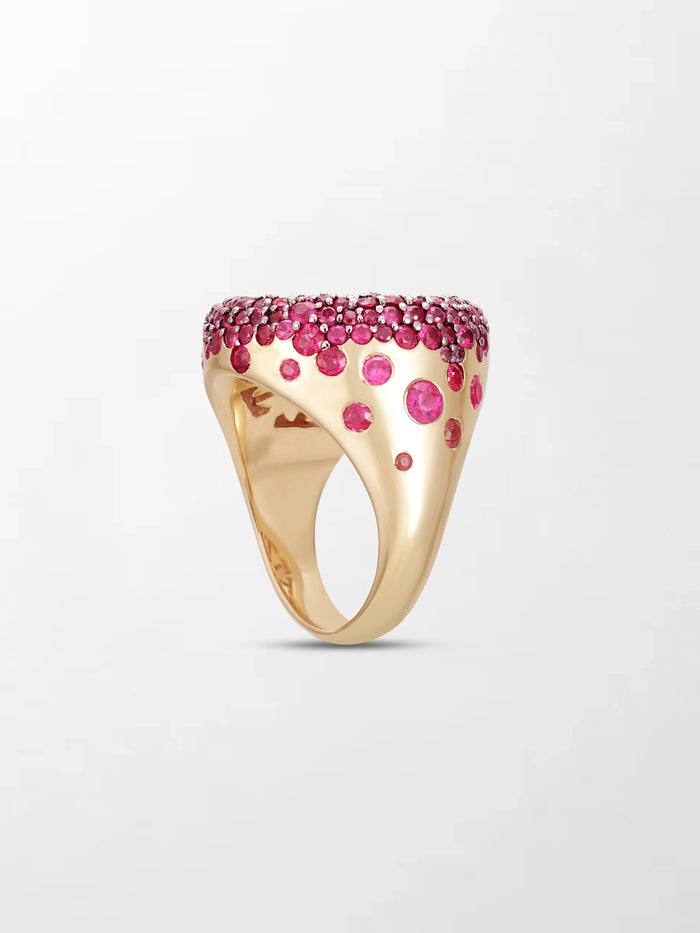 Ruby Cupped Dome Ring