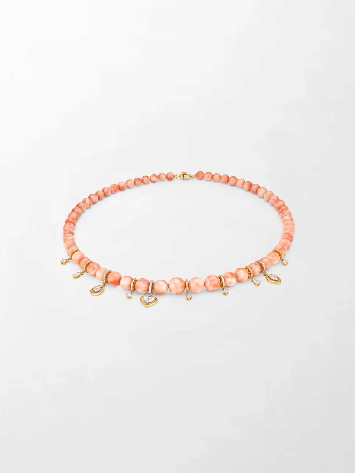 Sunset Coral Charm Necklace