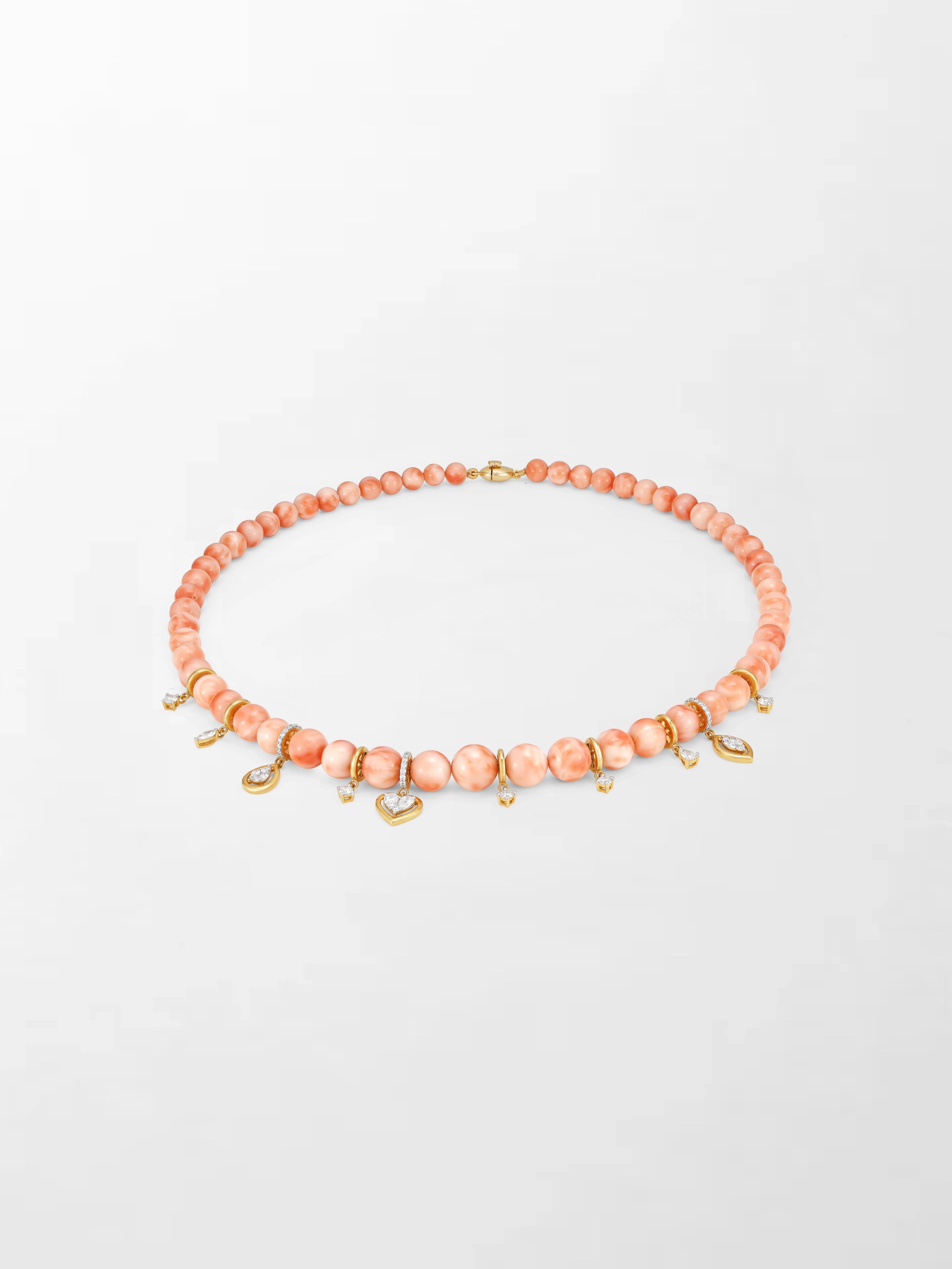 Sunset Coral Charm Necklace