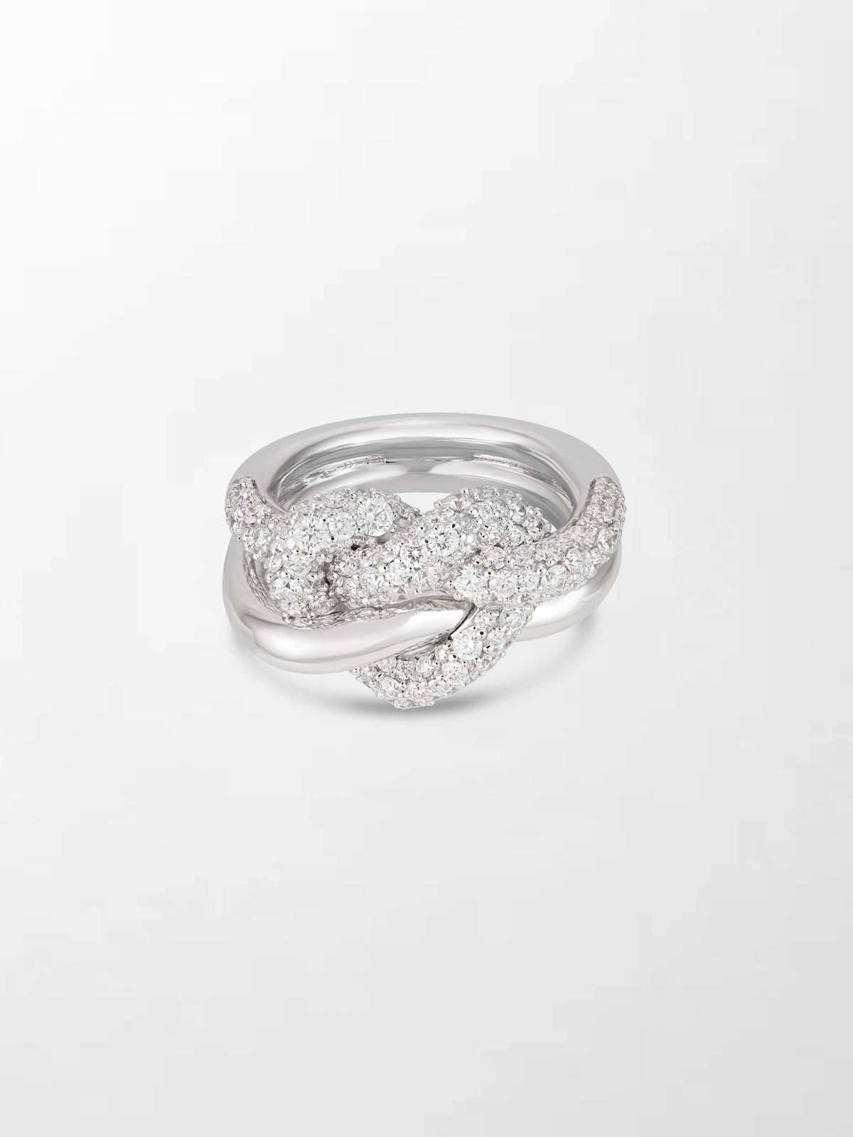 Snow Heartknot Ring