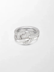 Snow Heartknot Ring