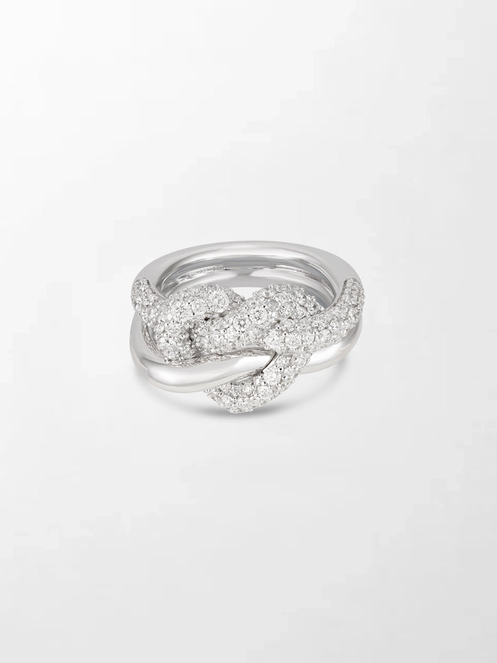 Snow Heartknot Ring