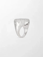 Snow Cupped Dome Ring