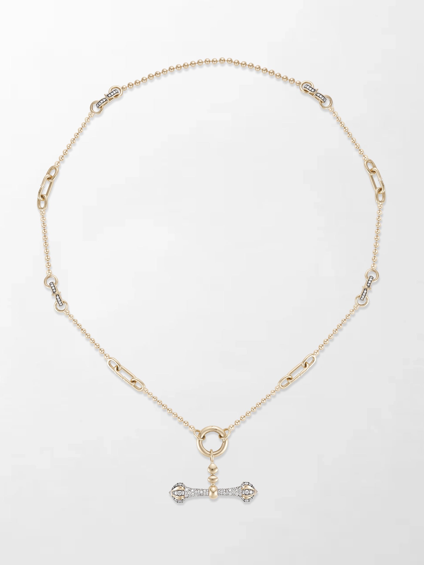Midnight Diamond Dumbbell T-Bar Chain