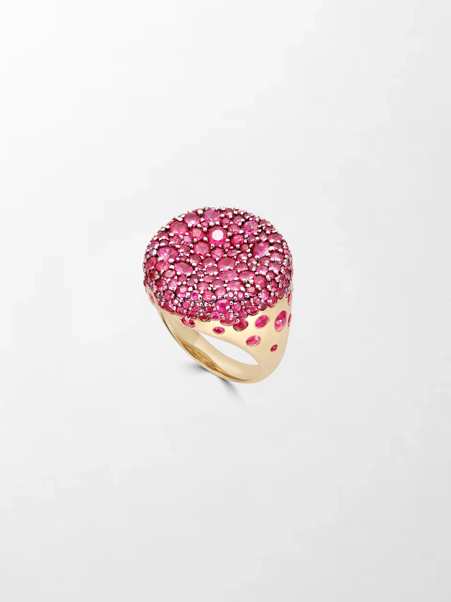Ruby Cupped Dome Ring