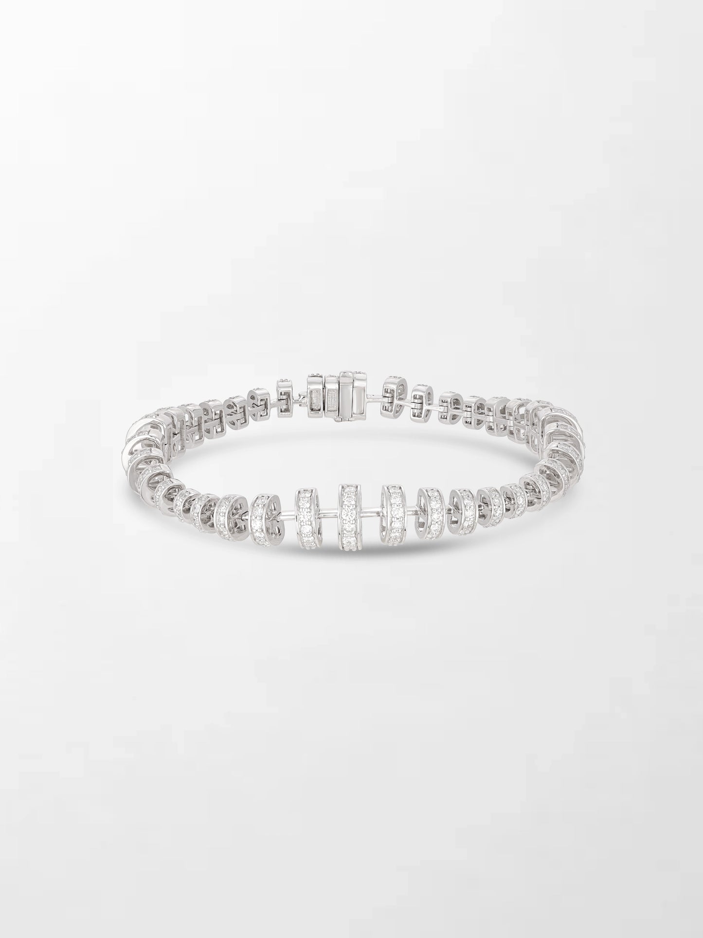 Snow Tapered Roundelle Bracelet