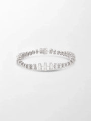 Snow Tapered Roundelle Bracelet