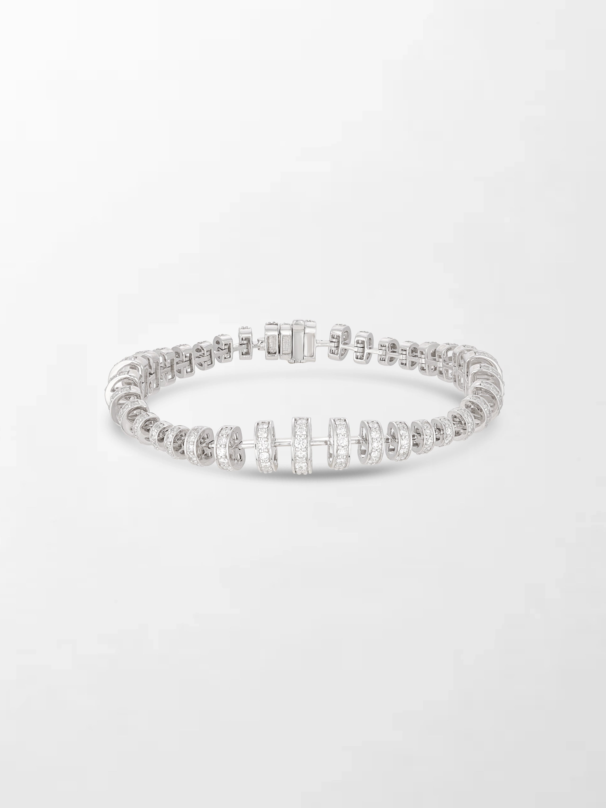 Snow Tapered Roundelle Bracelet