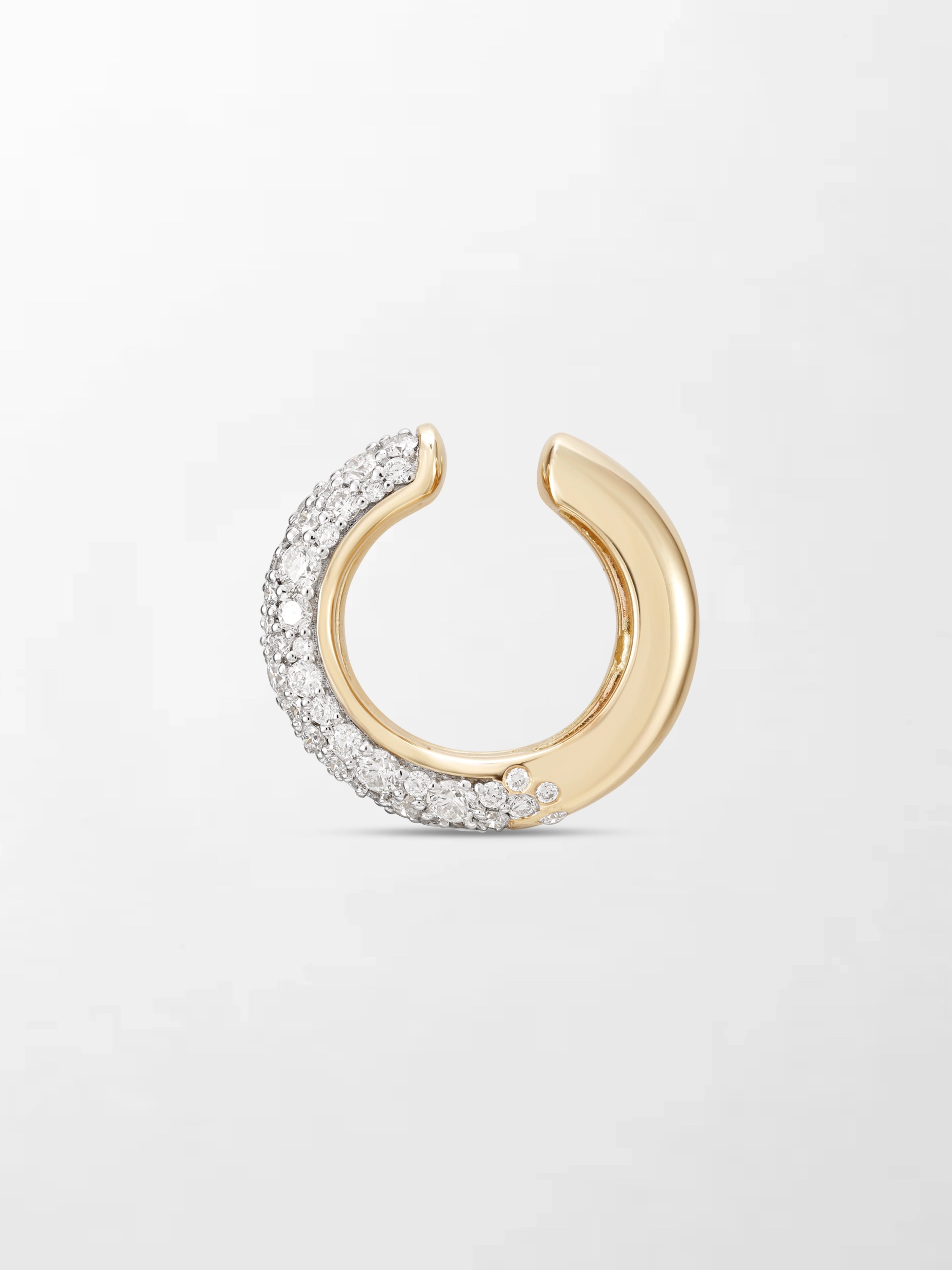 Blue Enamel Pavé Ear Cuff