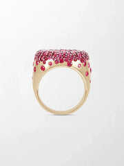 Ruby Cupped Dome Ring