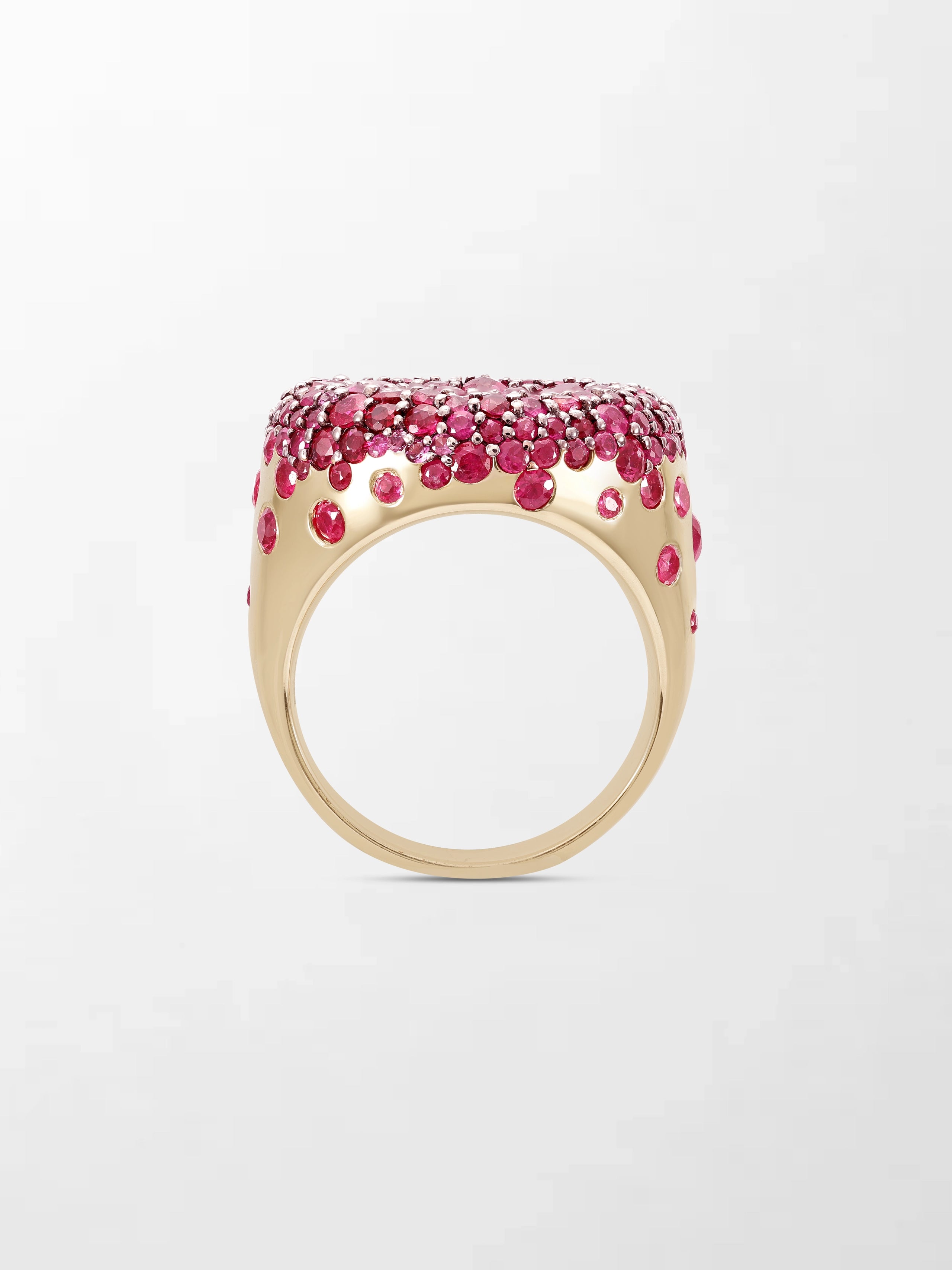 Ruby Cupped Dome Ring